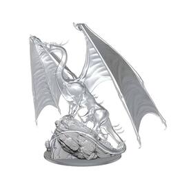 NECA - D&D Nolzurs Marvelous Unpainted Miniatures | Young Emerald Dragon - Gray