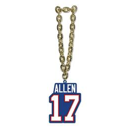 MOJO - Josh Allen Buffalo Bills Player Fan Chain Necklace - Blue