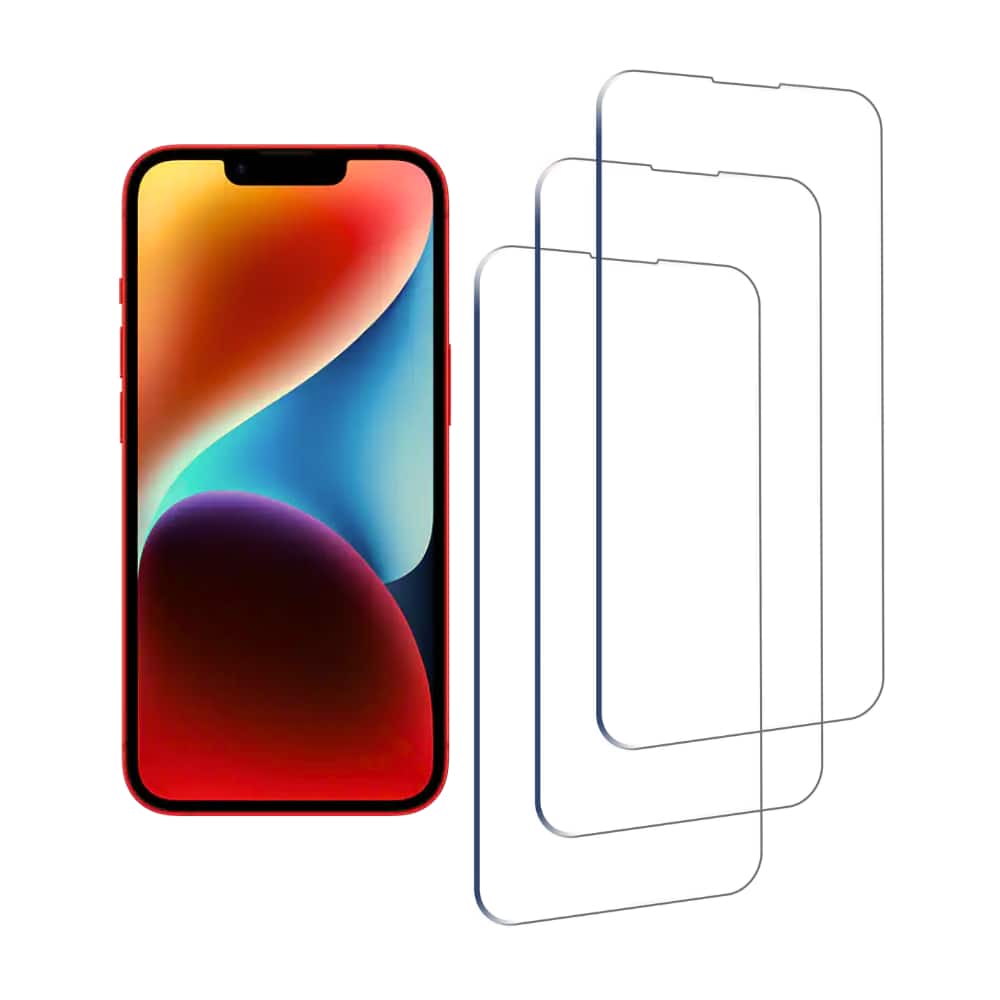 Qixxronics - 3-PACK for iPhone 14 Plus/ iPhone 13 Pro Max (6.7 inch) Tempered Glass Screen Protector, Anti Scratch, Case-Friendly - Clear