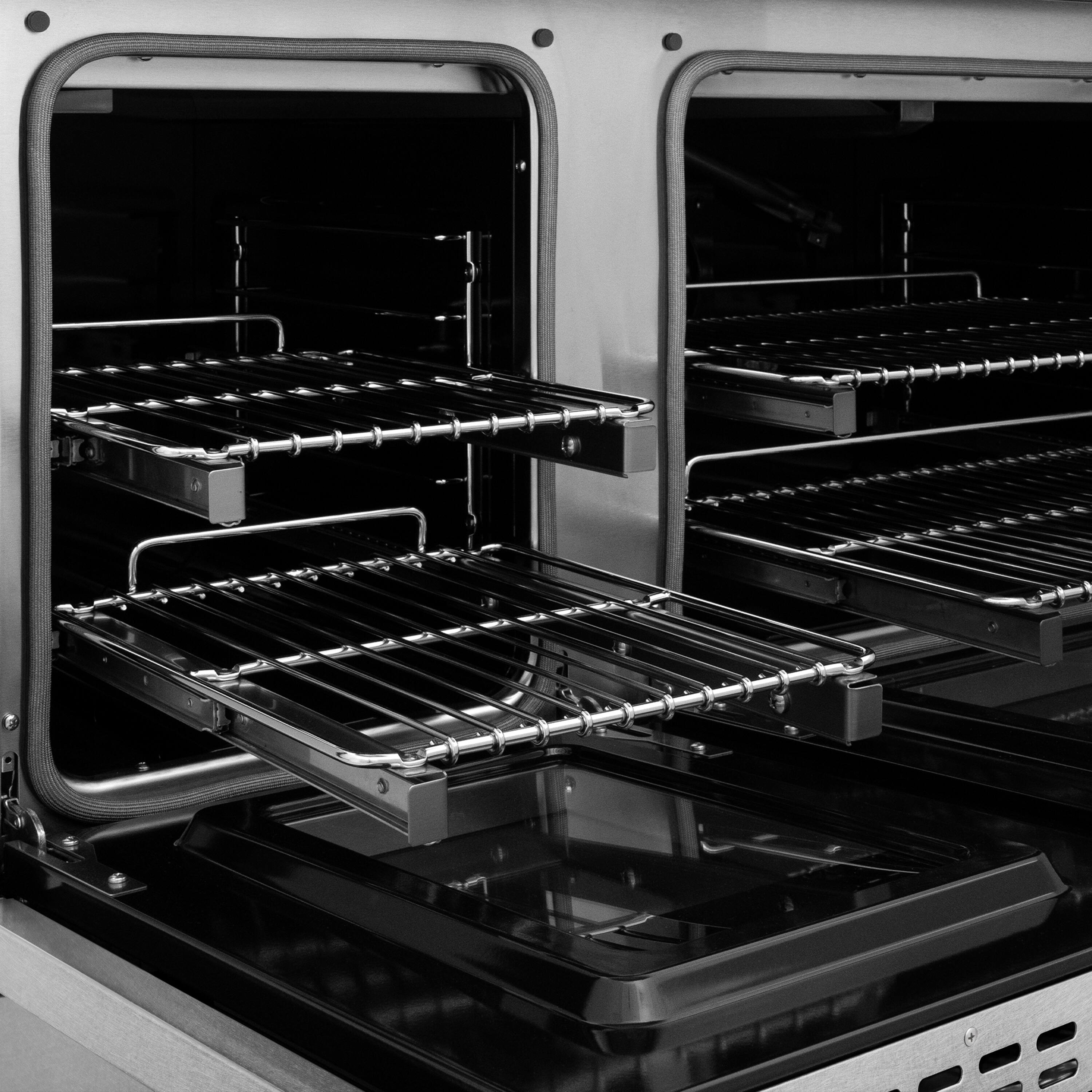 Alt View 11. ZLINE - 48 in. 6.7 cu. ft. Classic Freestanding Gas Range with 8 Burner DuoPro Cooktop & Dual Ovens in Satin Stainless Steel - Satin Stainless Steel.