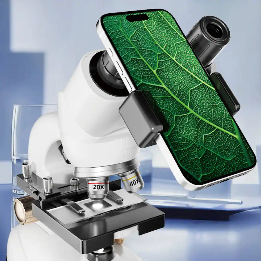 Universalfun 1600X Binocular Microscope for Kids with Dual LED Lights ...