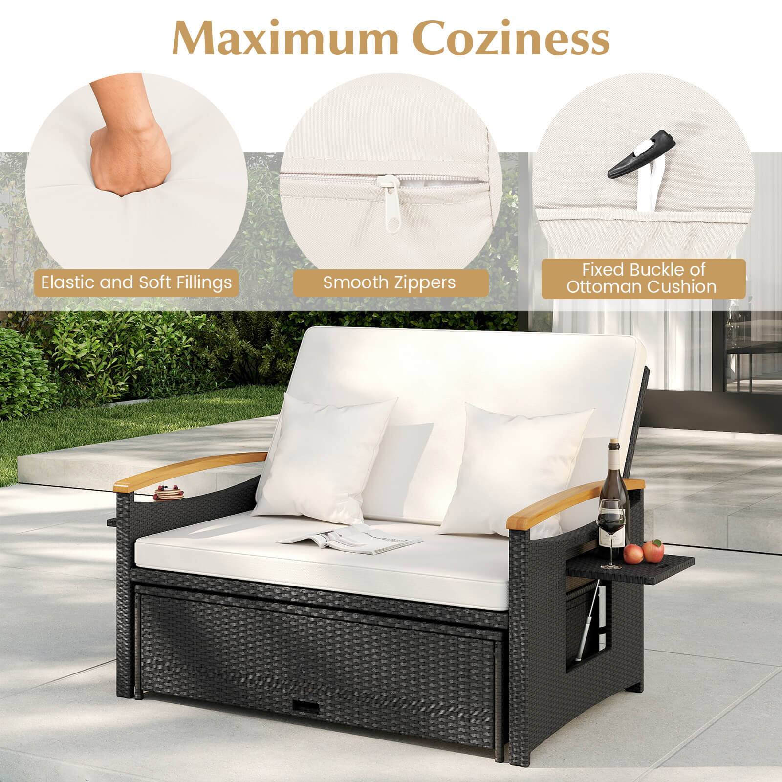 Maximum Coziness

- Elastic and Soft Fillings
- Smooth Zippers
- Fixed Buckle of Ottoman Cushion