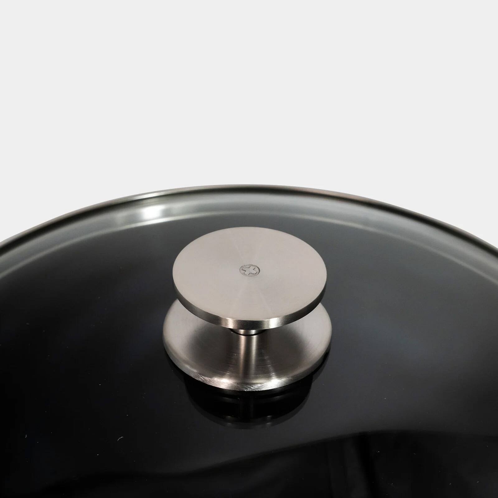 Alt View 3. Swiss Diamond - CHD Nonstick Stock Pot with Glass Lid, 5.5 qt - Black.