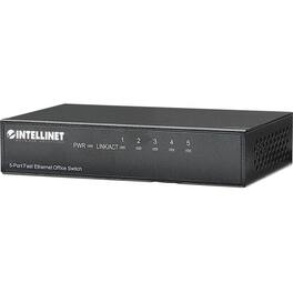 Intellinet - 5-Port Fast Ethernet Office Switch - 5 Ports - Fast Ethernet - 10/100Base-TX - 2 Layer Supported - Twisted - Black