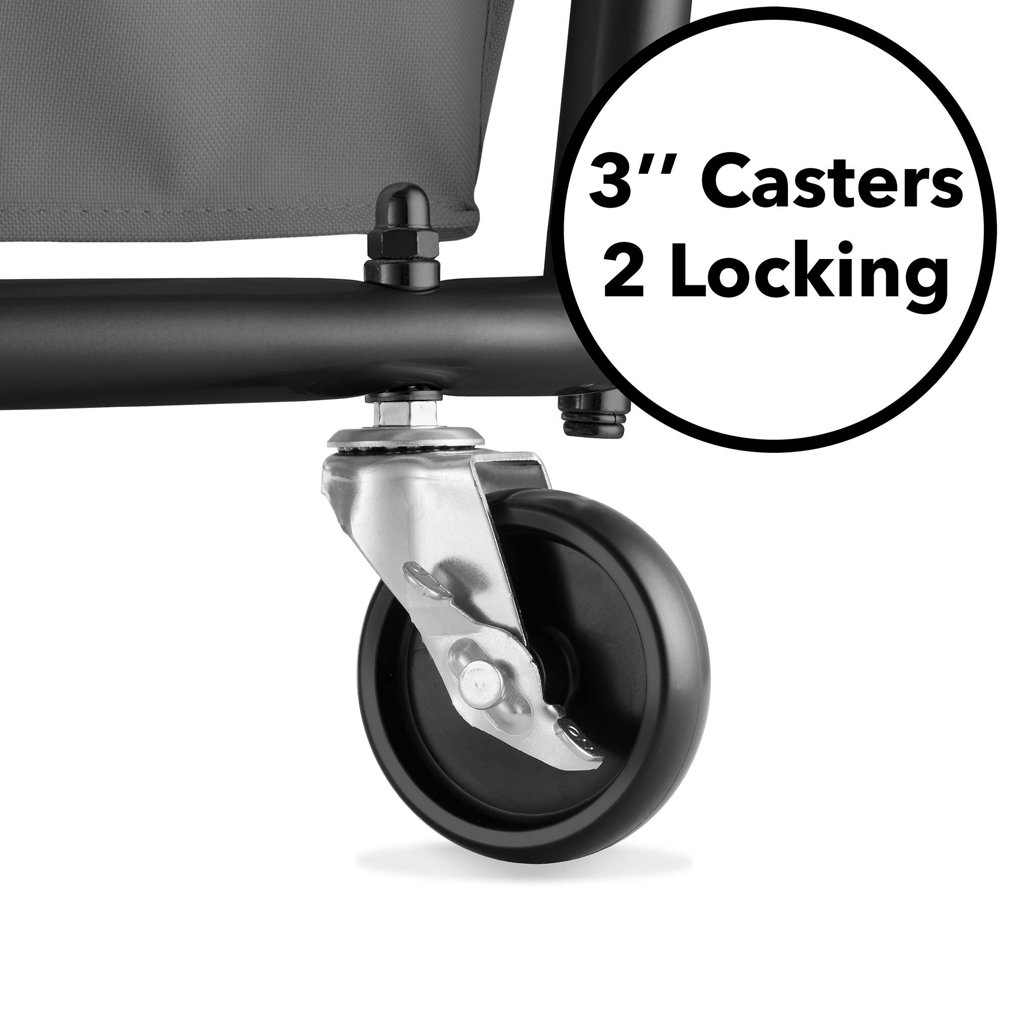 3" Casters  
2 Locking