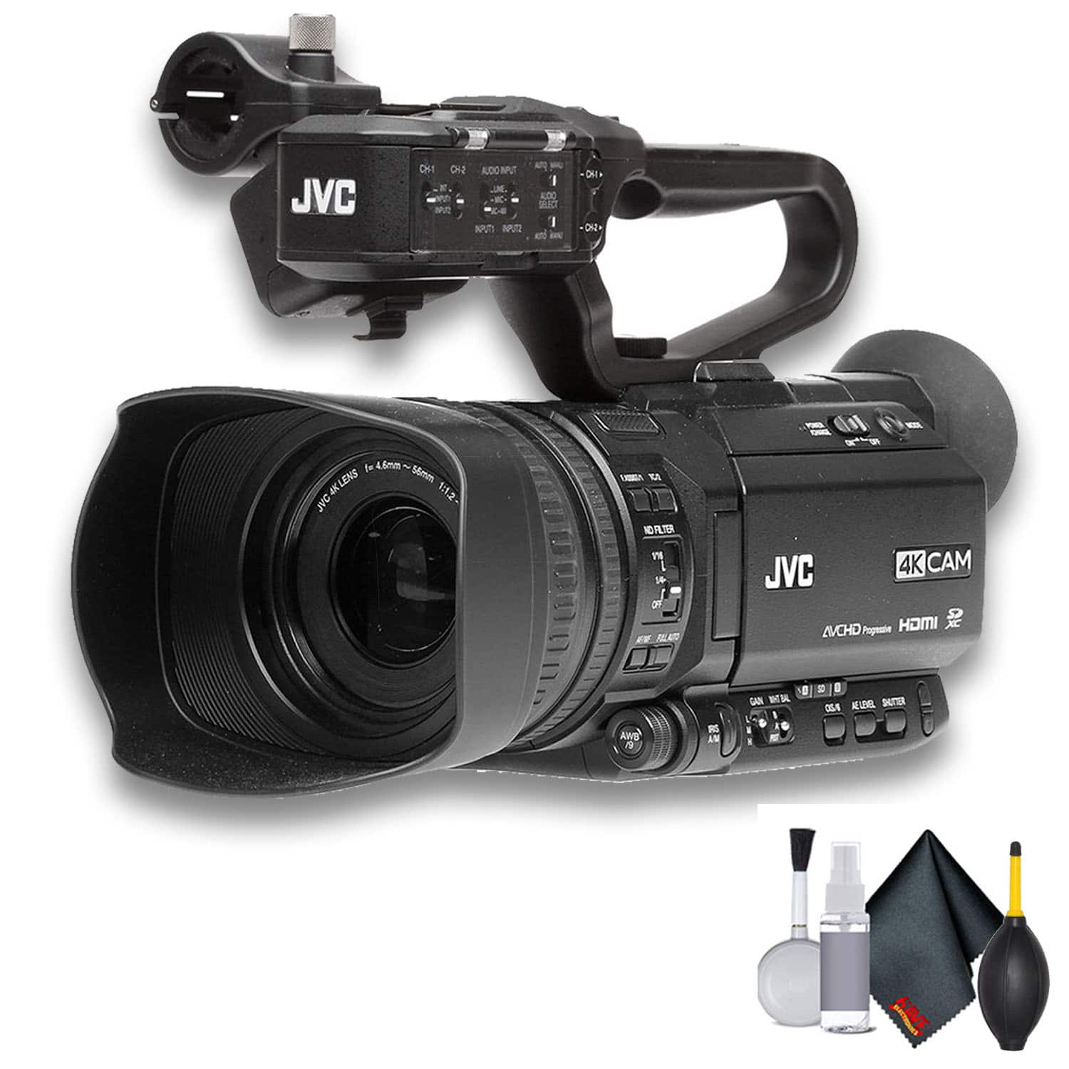 JVC - GY-HM250 UHD 4K Streaming Camcorder - Starter Bundle