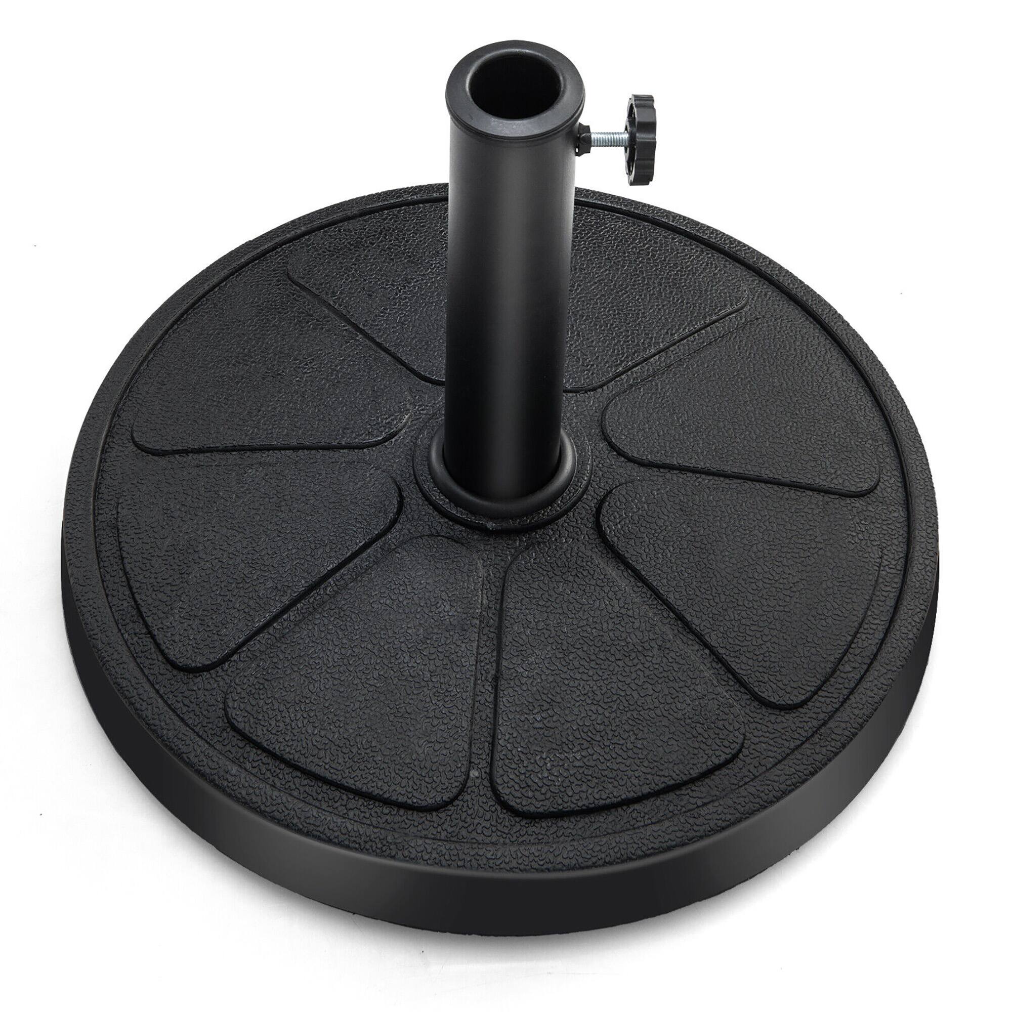 Alt View 9. Gymax - Gymax 31 lbs Patio Round Umbrella Weighted Base Heavy-Duty Table Market Stand Outdoor - Black.