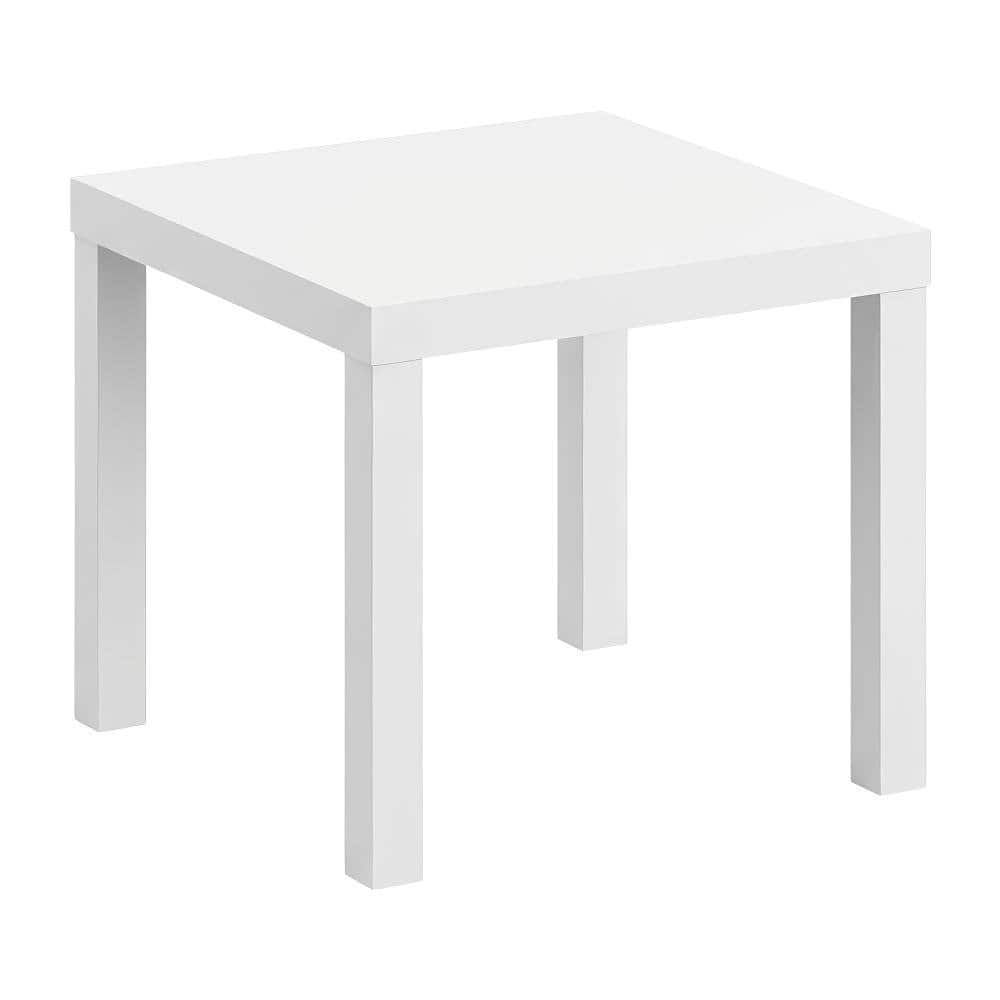 FurniFact - Square Coffee Table with Minimalist Design and Sturdy Construction - White