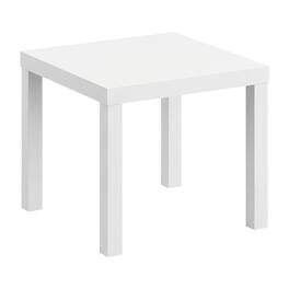 FurniFact - Square Coffee Table with Minimalist Design and Sturdy Construction - White