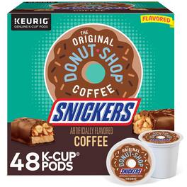 The Original Donut Shop - Snickers Coffee Keurig K-Cup Pods, Light Roast, 48/Box (5000373541)