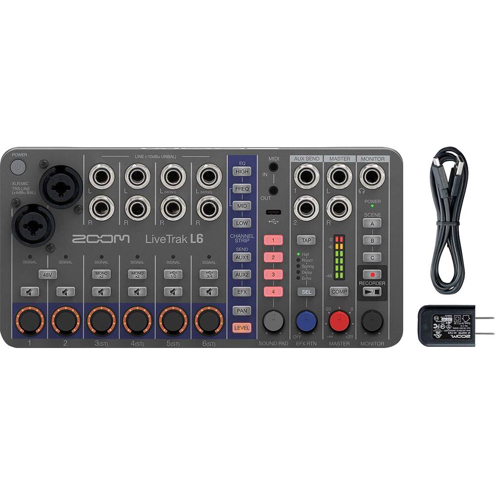 Zoom LiveTrak L 6 10 Channel Digital Mixer and Recorder ZL6 ZL6