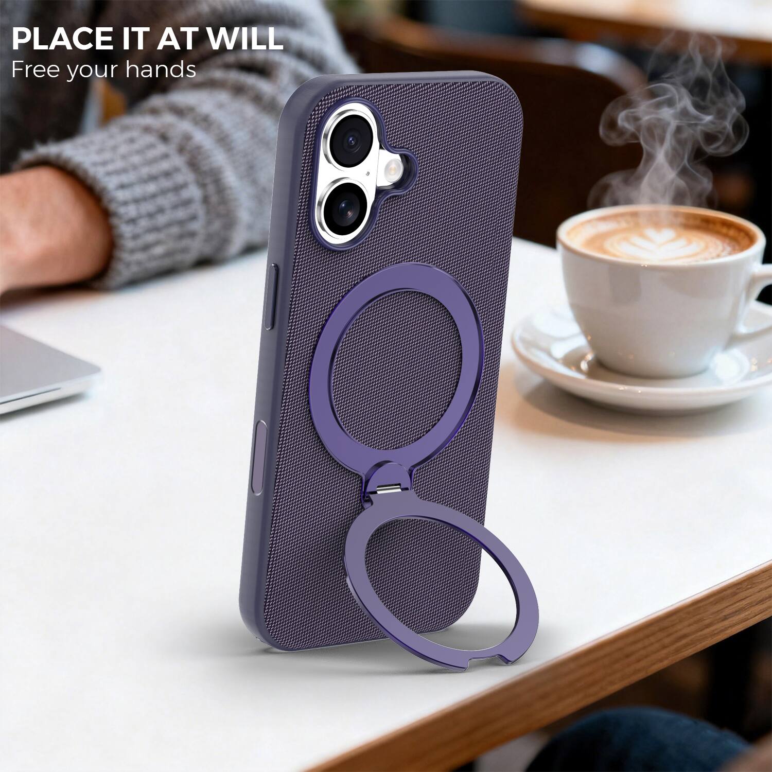 PLACE IT AT WILL  
Free your hands