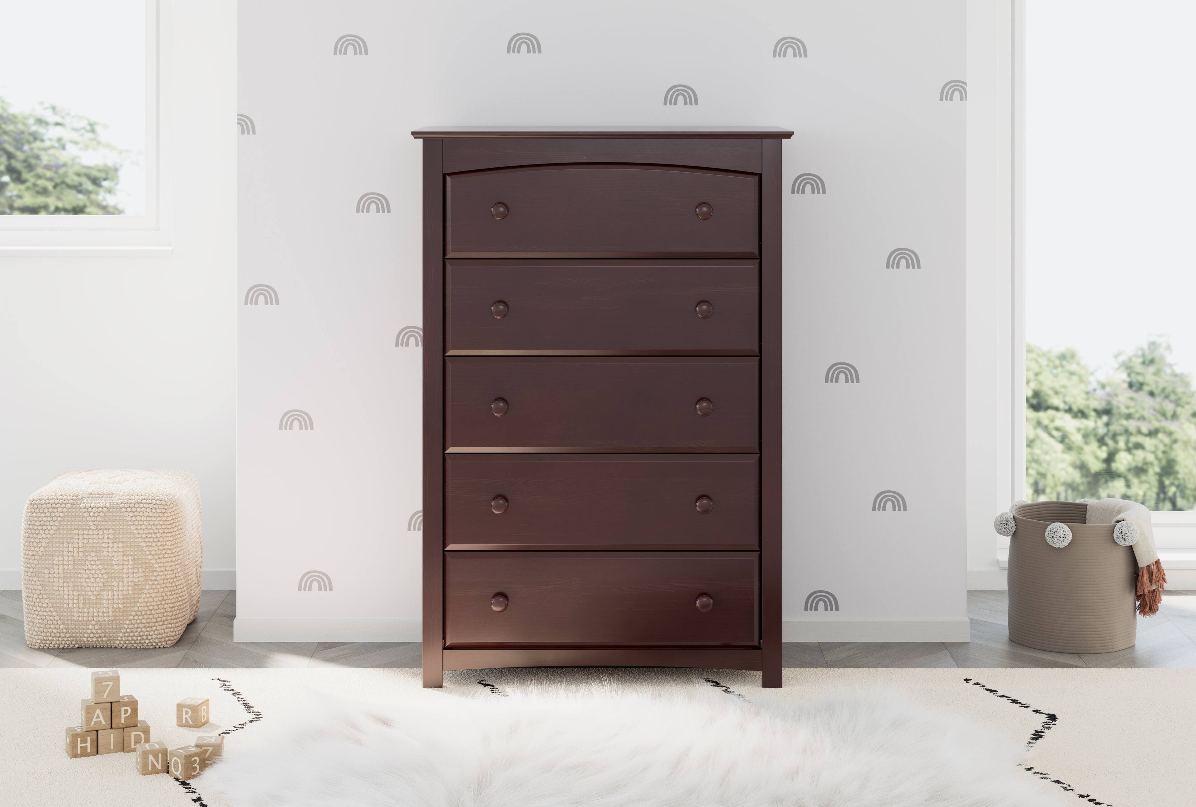 Angle. Storkcraft - Kenton 5-Drawer Dresser - Espresso.