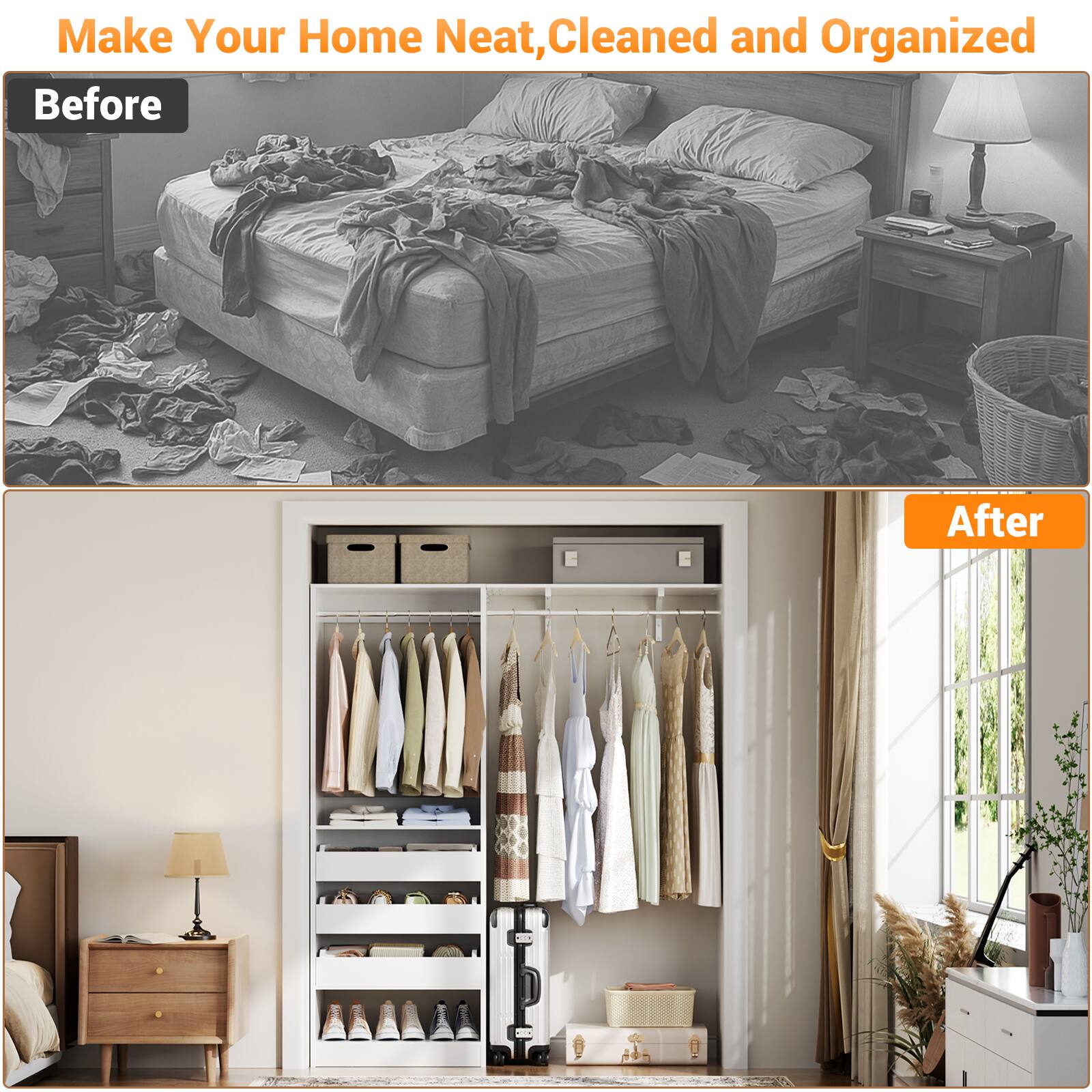 Make Your Home Neat, Cleaned and Organized

Before

After