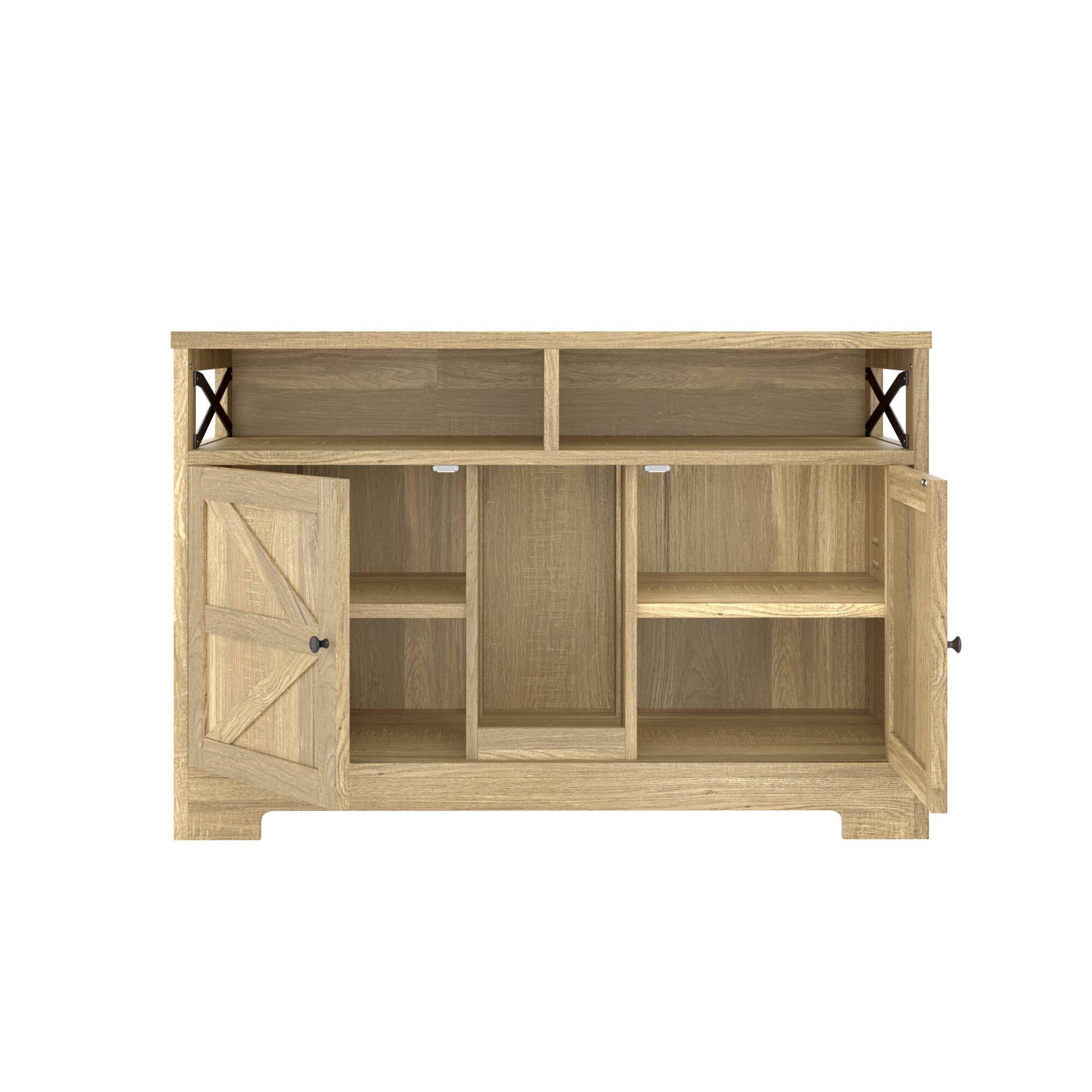 Alt View 10. ELEMENT ACE - Double Hidden Litter Box Furniture Enclosure with Storage Side Table for Multi-Cat Households - Brown.