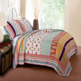 Greenland Home Fashions - Greenland Home Fashion Thalia Quilt Set - 2 - Piece - Twin 68x88" - Multi