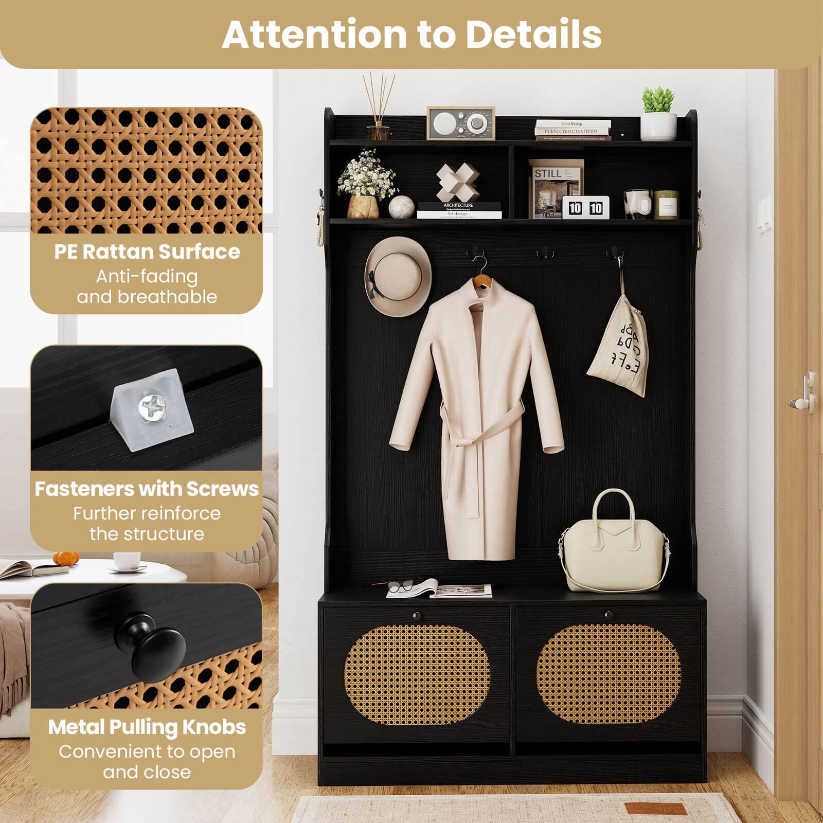 Attention to Details

PE Rattan Surface
Anti-fading and breathable

Fasteners with Screws
Further reinforce the structure

Metal Pulling Knobs
Convenient to open and close