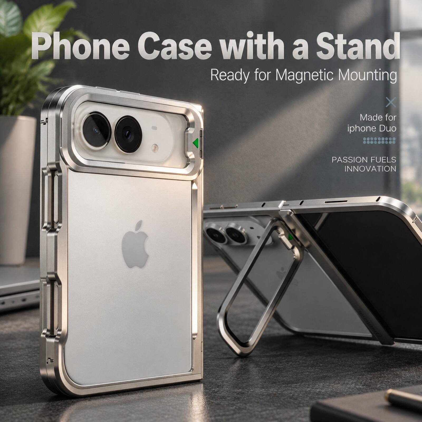 Dteck Case For iPhone Duo, Rugged Heavy Duty Aluminum Metal Frame ...