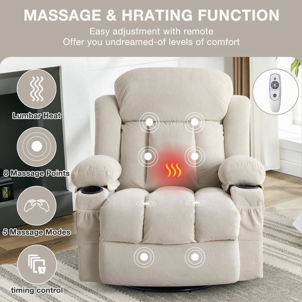 MASSAGE & HRATING FUNCTION  
Easy adjustment with remote  
Offer you undreamed-of levels of comfort  

- Lumbar Heat  
- 8 Massage Points  
- 5 Massage Modes  
- timing control