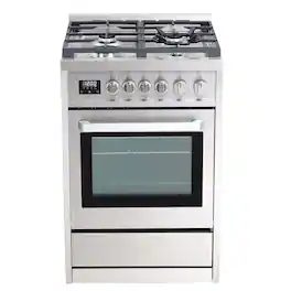 Rangaire - 24" Gas Range Convection Oven Freestanding Stainless Steel RRG241TS - Stainless Steel