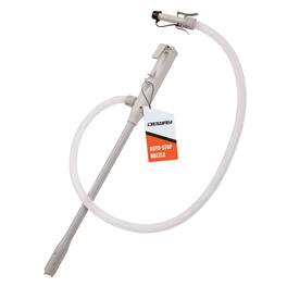 Deway - Battery Fuel Transfer Pump with Auto-Stop – 3.2 GPM, 51" Hose, Stick Design for Gas & Diesel - Gray
