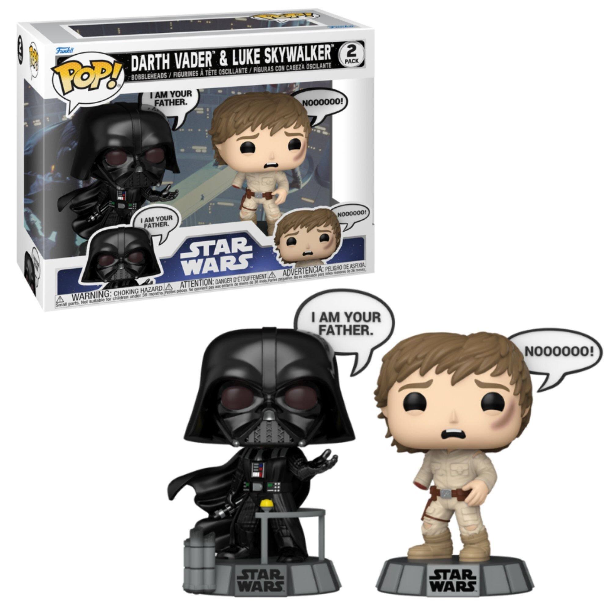 Fur 2 DARTH VADER & LUKE SKYWALKER PACK FIGURAS CON CABEZA OSCILANTE 1 FIGURINES A TTE OSCILLANTE POP! BOBBL EHEADS I AM YOUR FATHER. NOOOOOO! 100000OM I AM YOUR FATHER STAR WARS A ADVERTENCIA AD - p PELIGRO ala - 3 - ASPIXIA a - D'ETOUFFEMENT - DANGER - - -oino ATTENTION - - a -s - HAZARD A - - - CHOKING Pd p WARNING: onder - a -or -h - -c idl pingote I AM YOUR FATHER. NOOOOOO! STAR WARS STAR WARS