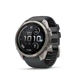 Garmin - fēnix 9 Pro - inReach AMOLED GPS Smartwatch 51 mm Titanium - Graphite/Black Silicone Band - (2026)