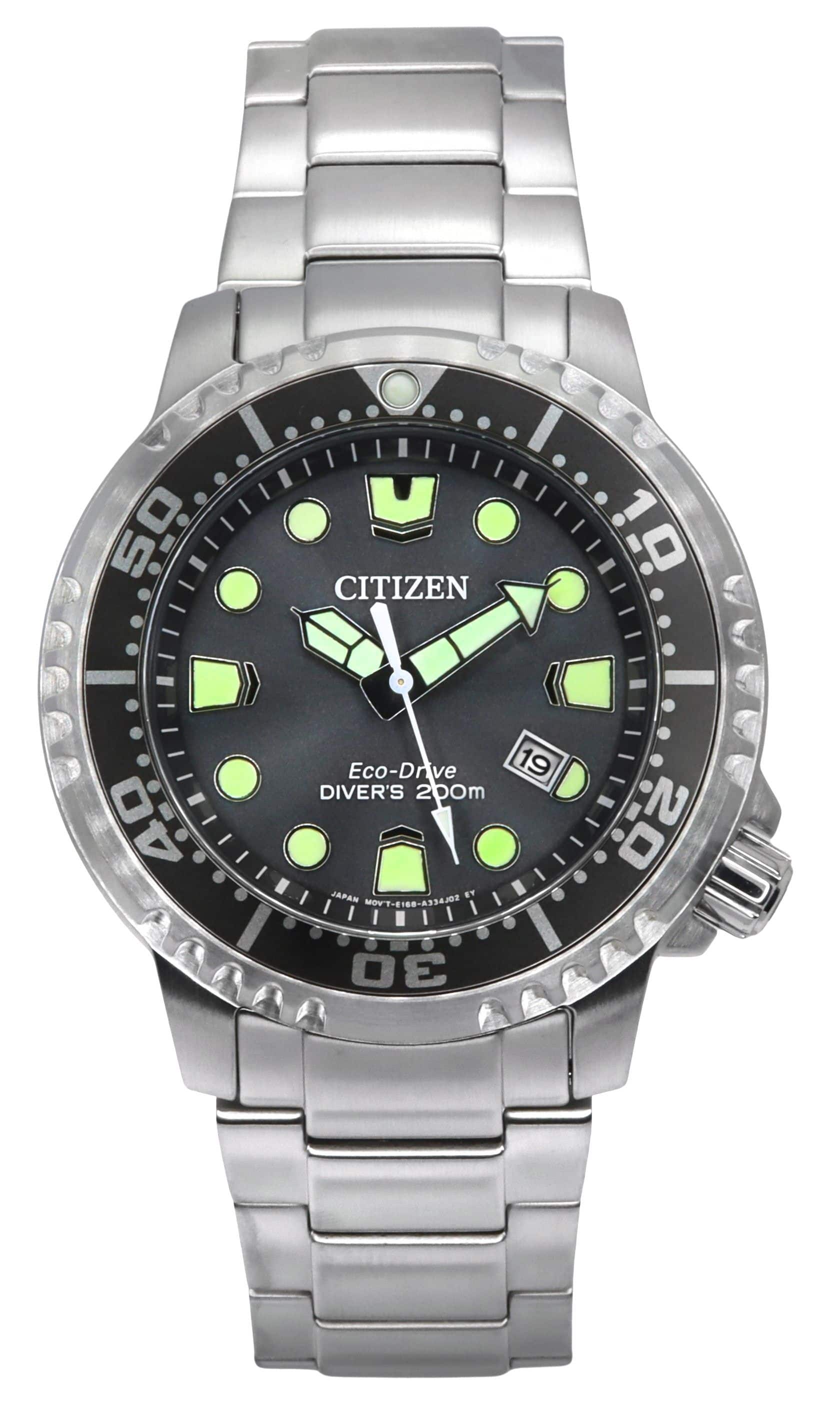 50 CITIZEN Eco-Drive 19 DIVER'S 200m 40 JAPAN MOVT-8168-A334J02