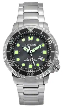 Citizen - Promaster Dive Eco-Drive Stainless Steel Grey Dial Diver's BN0167-50H 200M Men's Watch - Gray
