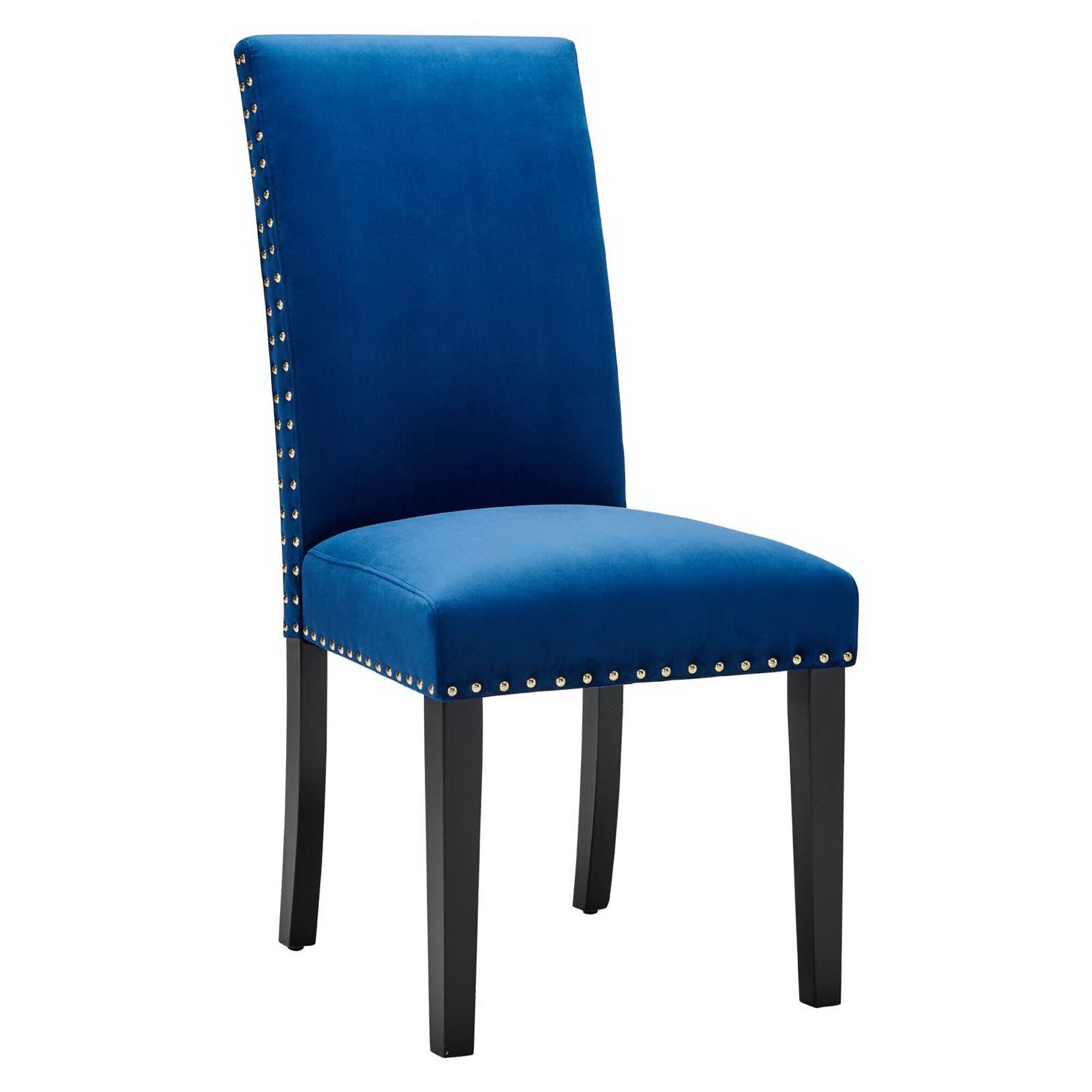 Alt View 2. Modway - Parcel Performance Velvet Dining Side Chairs Set of 2 by Modway - Navy.