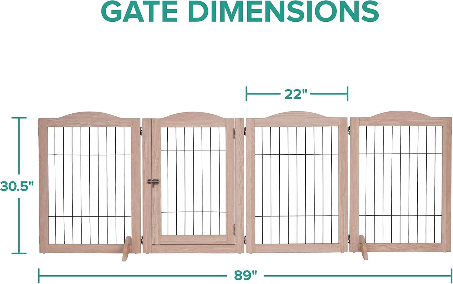 GATE DIMENSIONS 30.5" 22" 89"
