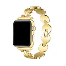 Front. Posh Tech - Sunny Metal Band for Apple Watch - Gold.