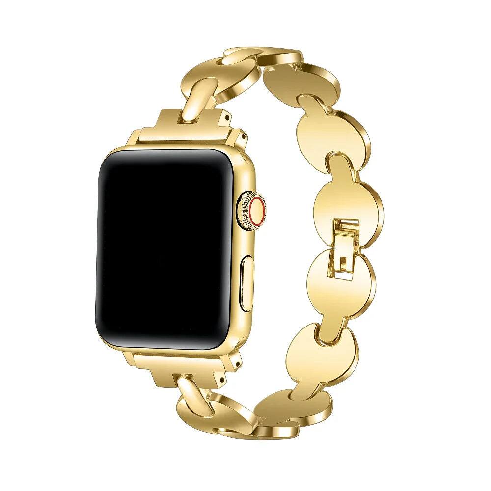 Front. Posh Tech - Sunny Metal Band for Apple Watch - Gold.