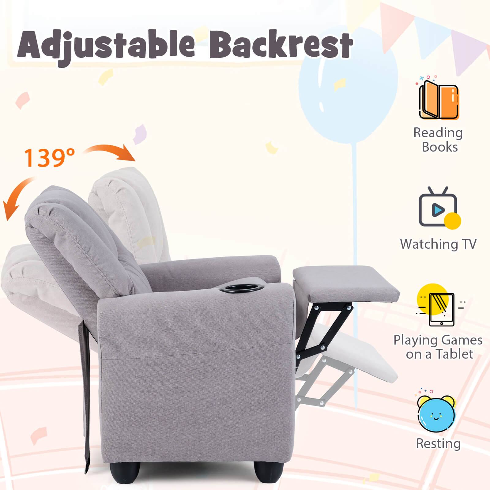 Adjustable Backrest

139°

- Reading Books
- Watching TV
- Playing Games on a Tablet
- Resting
