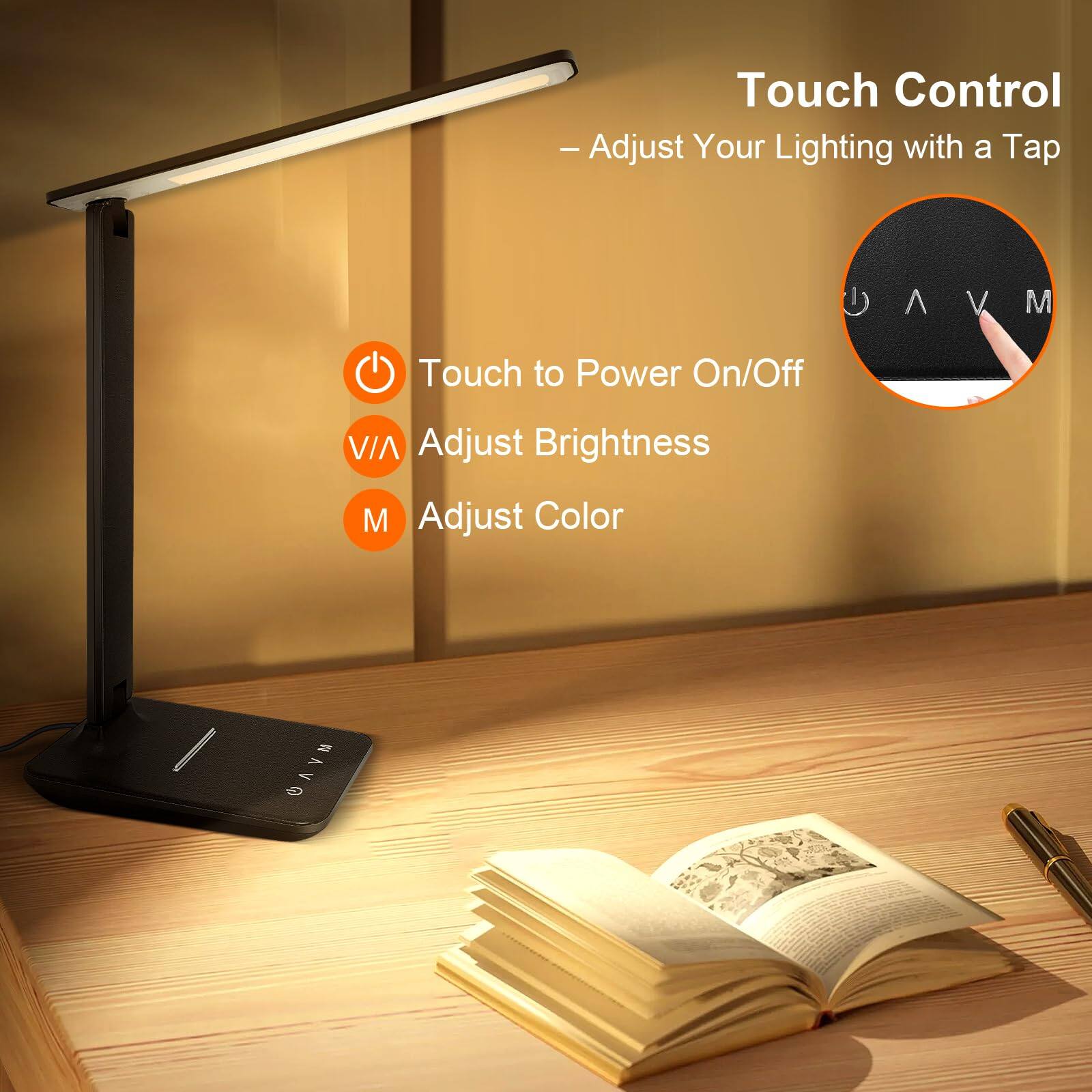 Touch Control  
— Adjust Your Lighting with a Tap  

Touch to Power On/Off  
Adjust Brightness  
Adjust Color