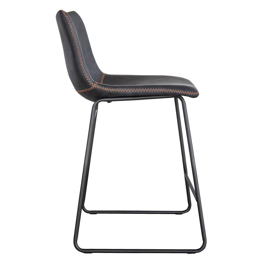 Back. AmeriHome - Classic Faux Leather 24 inch Counter Height Chair Set - Black.