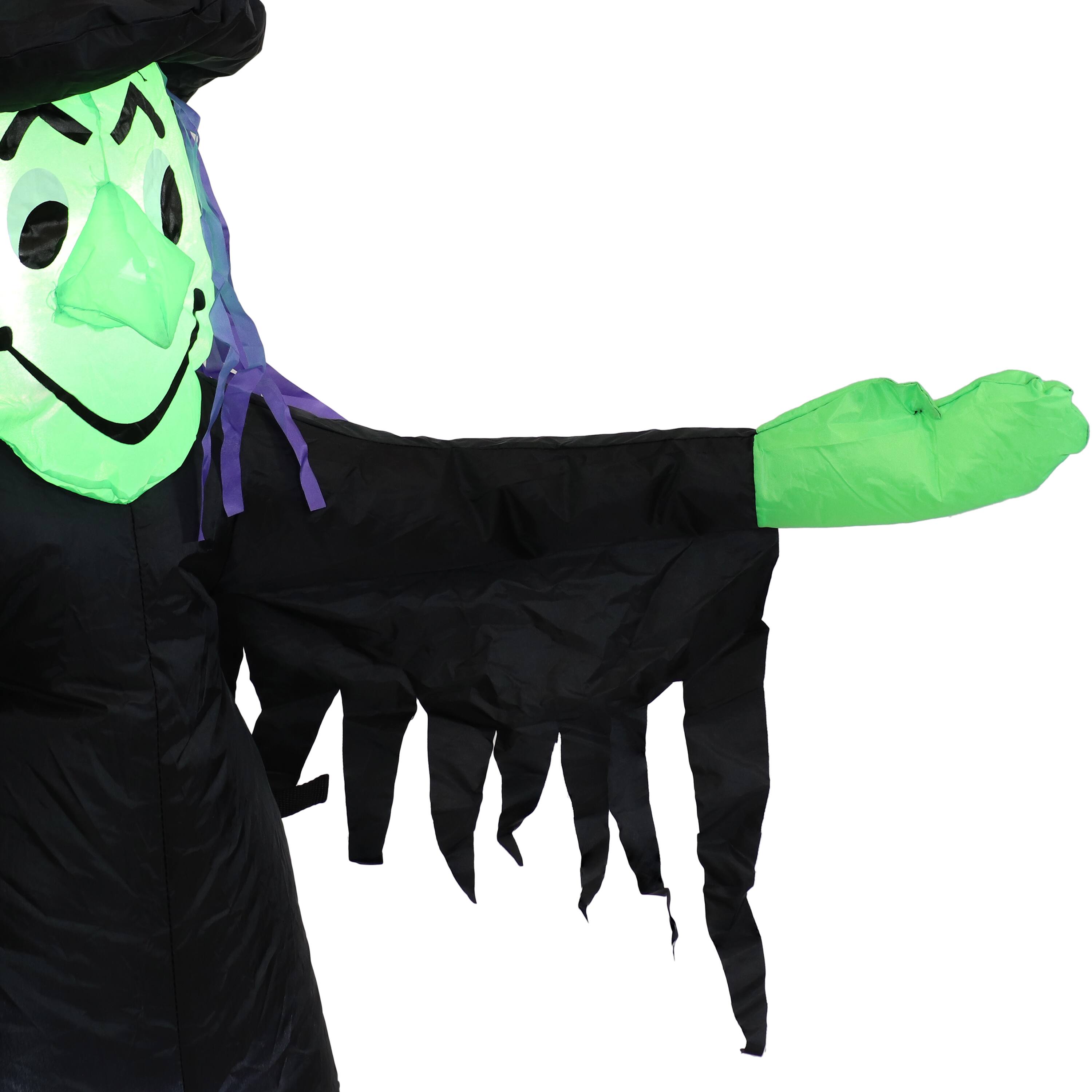 Alt View 10. Sunnydaze - Wendolyn the Wicked Witch Inflatable Halloween Decoration - 5 ft - Black.