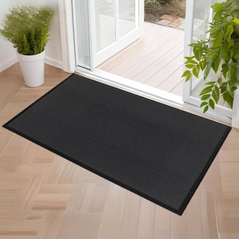 Alt View 1. Winado - 59x35 Inch Front Door Mat Indoor Outdoor Entrance Waterproof Heavy Duty Stain & Fade Resistant Doormat for Home Porch - Grey.