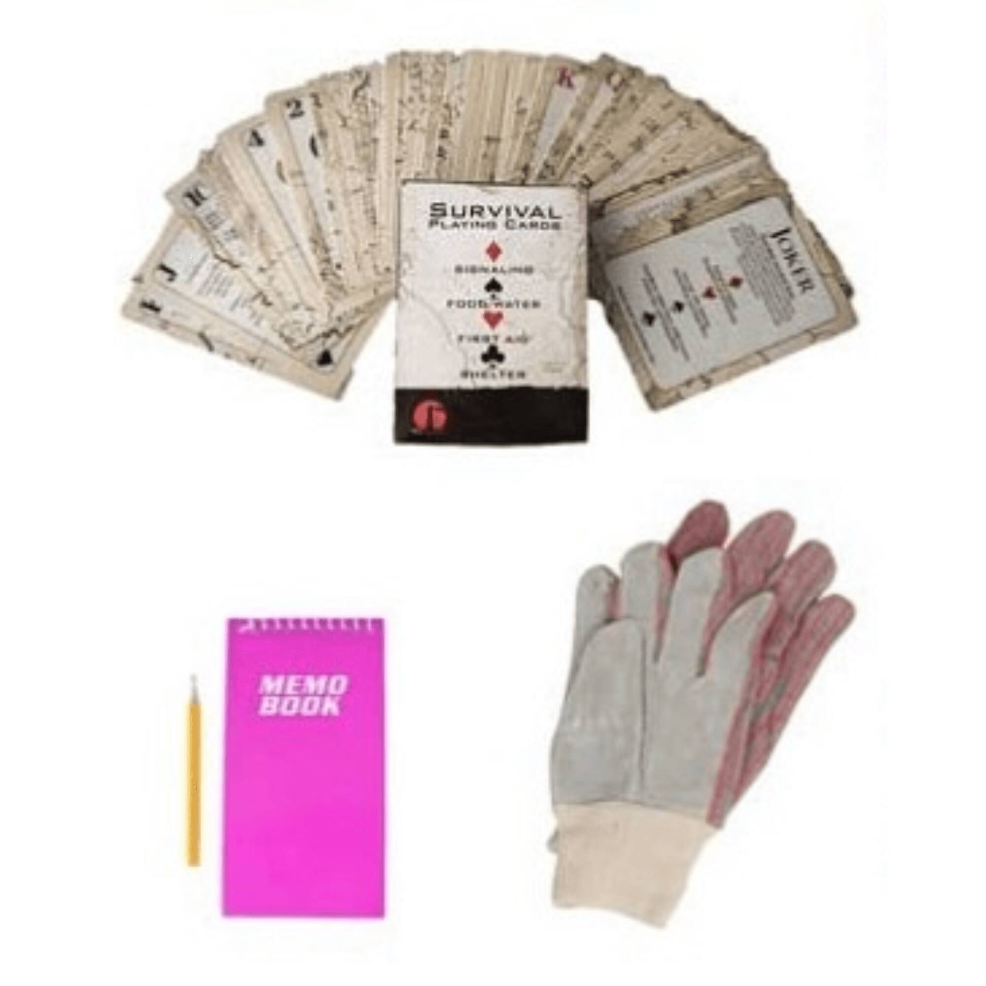 SURVIVAL PLATING CARDS SIGNALING FOOD FIRE JOKER SUELTER MEMO BOOK