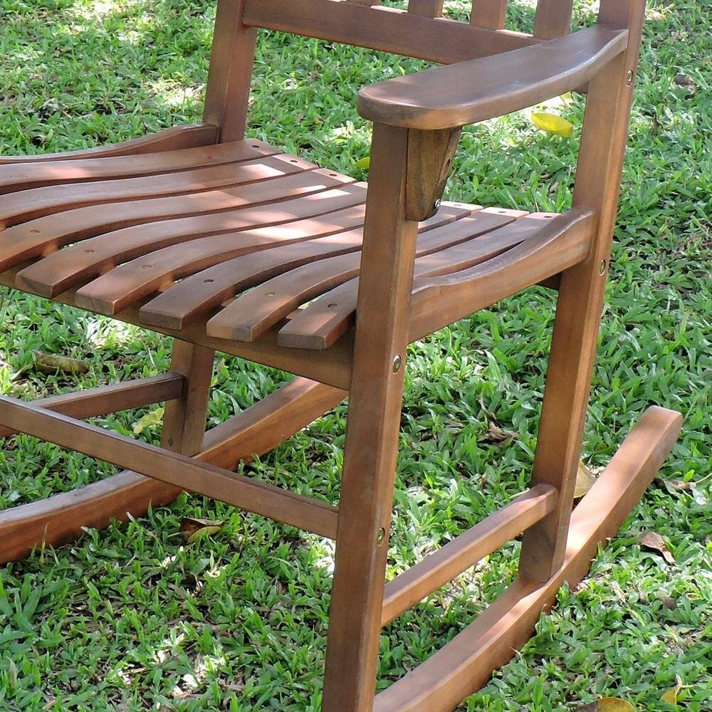 Alt View 2. Northbeam - Traditional Rocking Chair, Natural Stain - Brown.