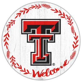 Fan Creations - Texas Tech Red Raiders 12" Welcome Circle Sign - Multicolor
