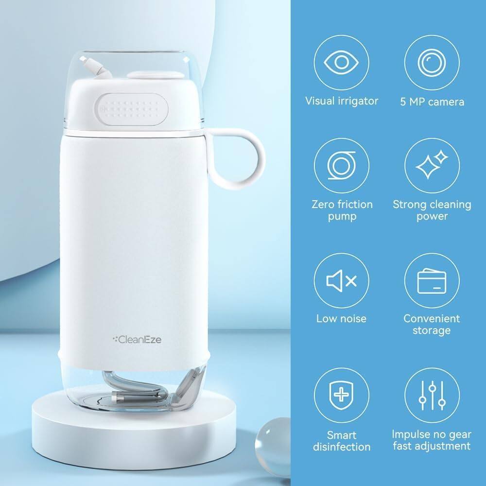 Visual irrigator  
5 MP camera  
Zero friction pump  
Strong cleaning power  
Low noise  
Convenient storage  
Smart disinfection  
Impulse no gear fast adjustment