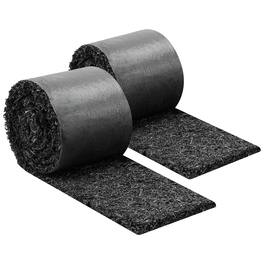 VEVOR - Rubber Mulch Mat Roll, 2 Rolls 140 x 4.5 in, Recycled Rubber Permanent Mulch Edging Border, Natural-Looking Flower - Black