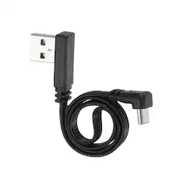 Unique Bargains - 90 Degree USB A to USB C Cable, 11.8 Inch, Right Angle A Male to Male Type C, 480Mbps, Silicone, for Phone/Tablet/Laptop - Black