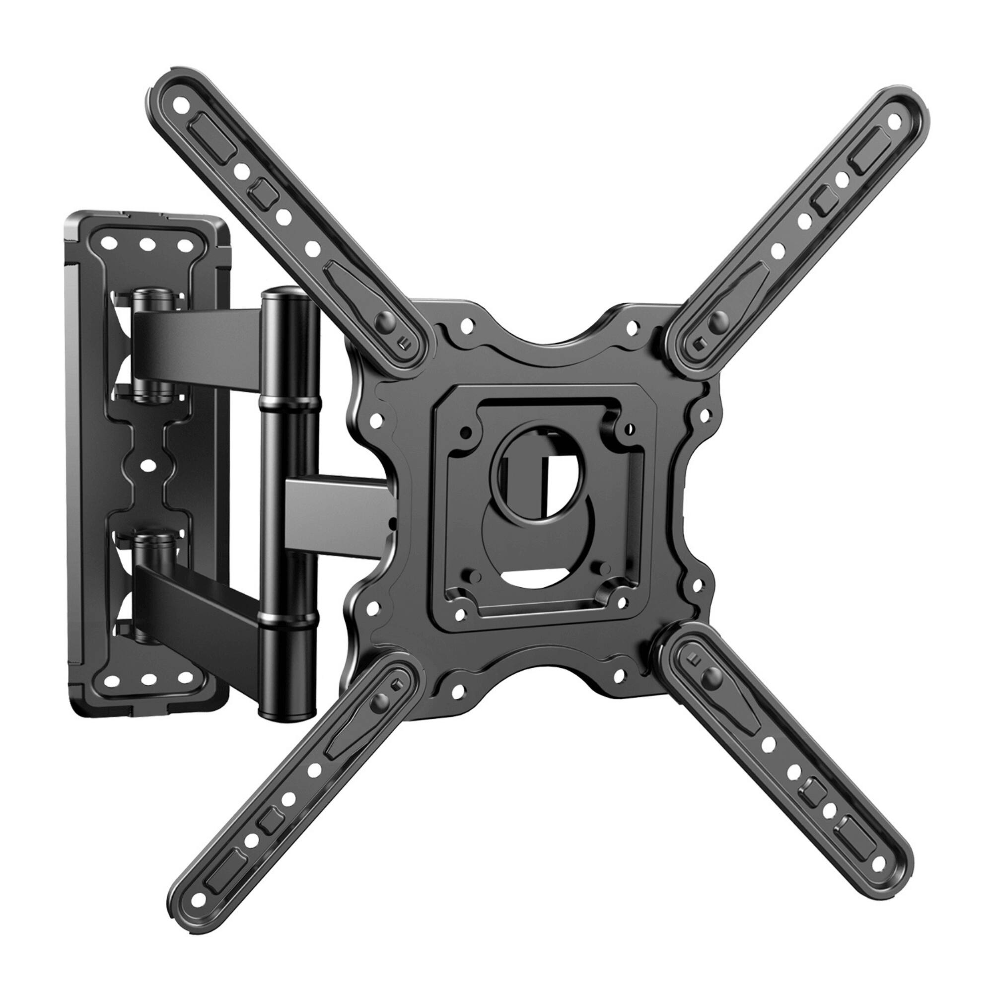 Front. ErgoAV - Single Stud Motion Mount for TVs 40" to 55" and up to 70lbs - Black.