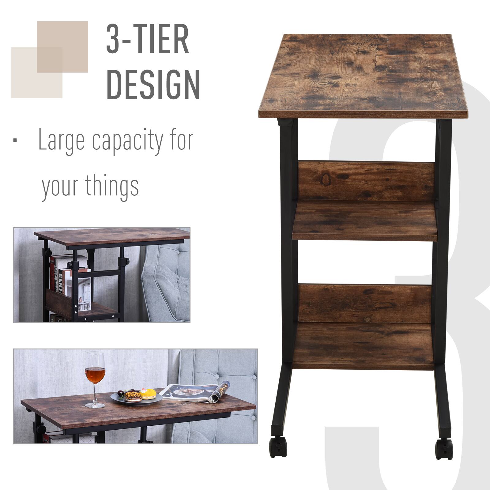 3-TIER DESIGN
Large capacity for your things