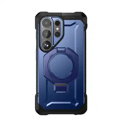 Front. SUPCASE - UB Grip Rugged MagSafe Case for Samsung Galaxy S26 Ultra – Heavy-Duty Protection with Magnetic Charging Support - Dark Blue.