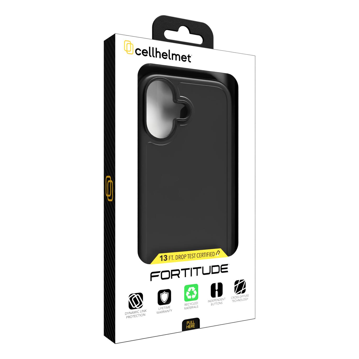 cellhelmet  
13 FT. DROP TEST CERTIFIED  
FORTITUDE  
H CROWE-CIPFLSE  
INDEPENDENT TECHNOLOGY  
RECYCLED BUTTONS  
LIPETIVE MATERIALS  
DYNAMIC LINK  
LIFETIME WARRANTY PROTECTION  
FULL HERE