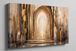 FC Design - Large Canvas 24x36" Frameless Cathedral Light Vision Style Art Painting Home Wall Décor - MultiColor