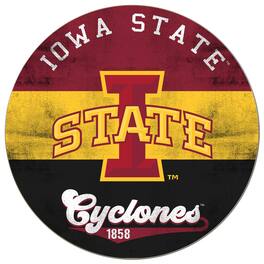 Jardine - Iowa State Cyclones 20'' x 20'' Retro Logo Circle Sign - Red